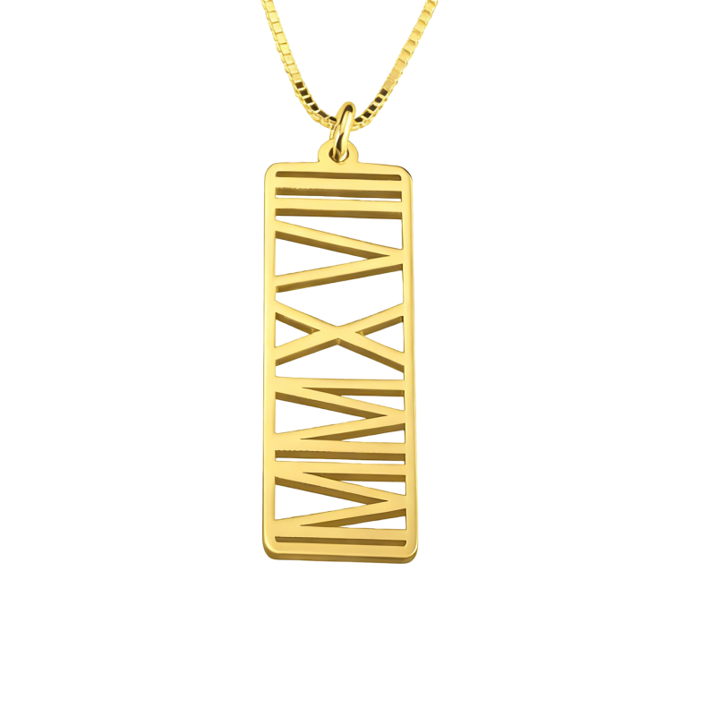 Collier barre en or 18 carats-1
