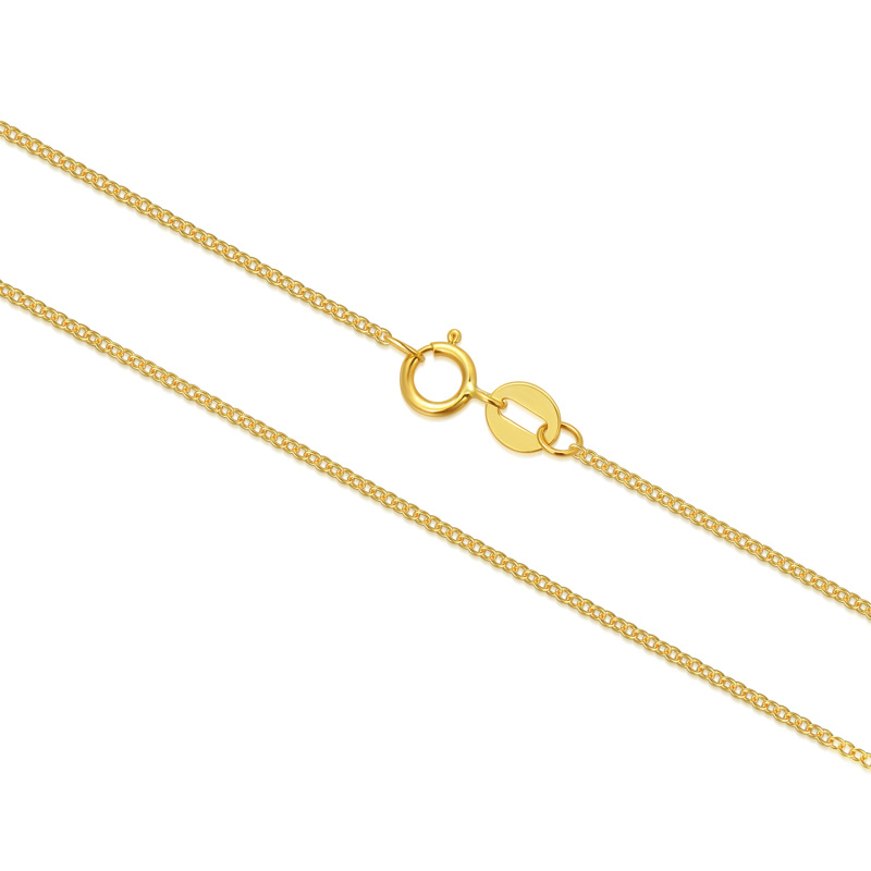 Collar de cadena de cable en Oro 14K-1