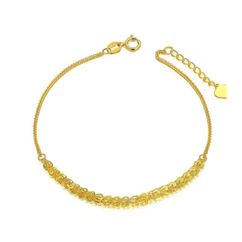 Pulsera de cadena de oro de 10 quilates-1