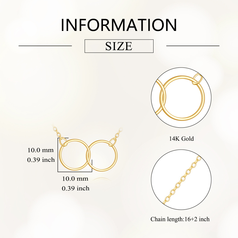 14K Gold Circle Pendant Necklace-4
