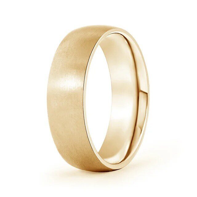 10K Gold Classic Matte Finish Low Dome Wedding Ring for Men-3