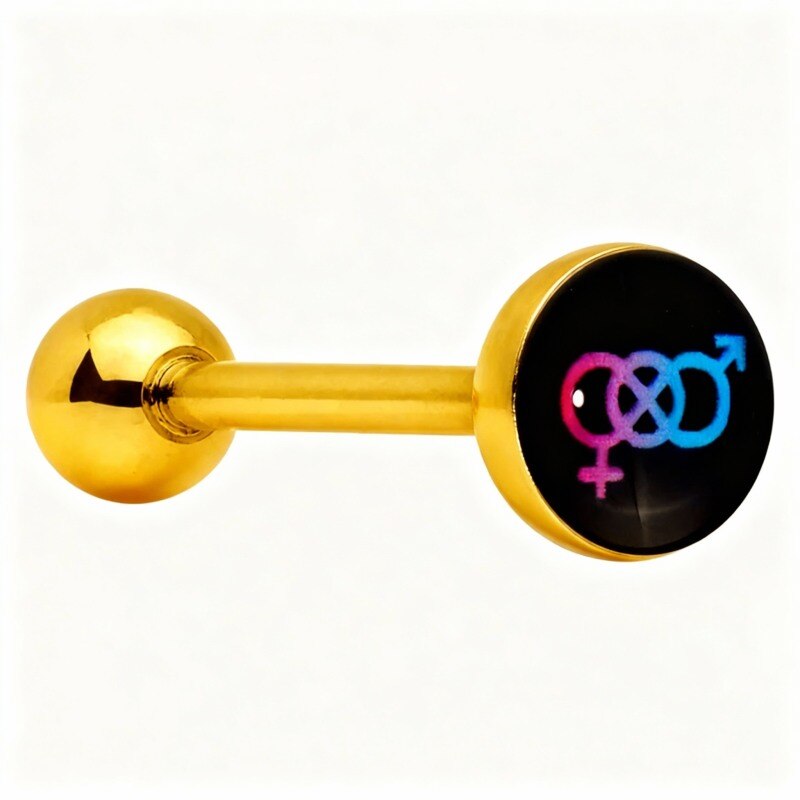 10K Gold Couple Tongue Jewelry-1