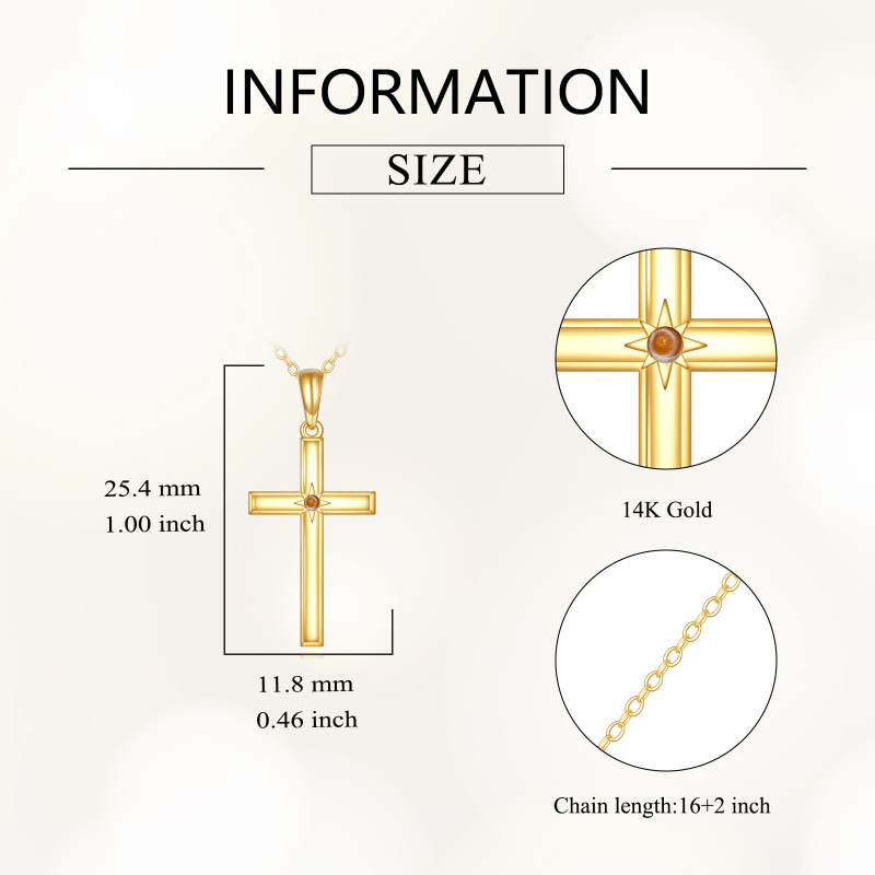 Collier pendentif en or 14K-4