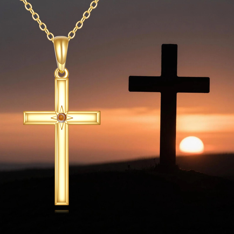 Collier pendentif en or 14K-5