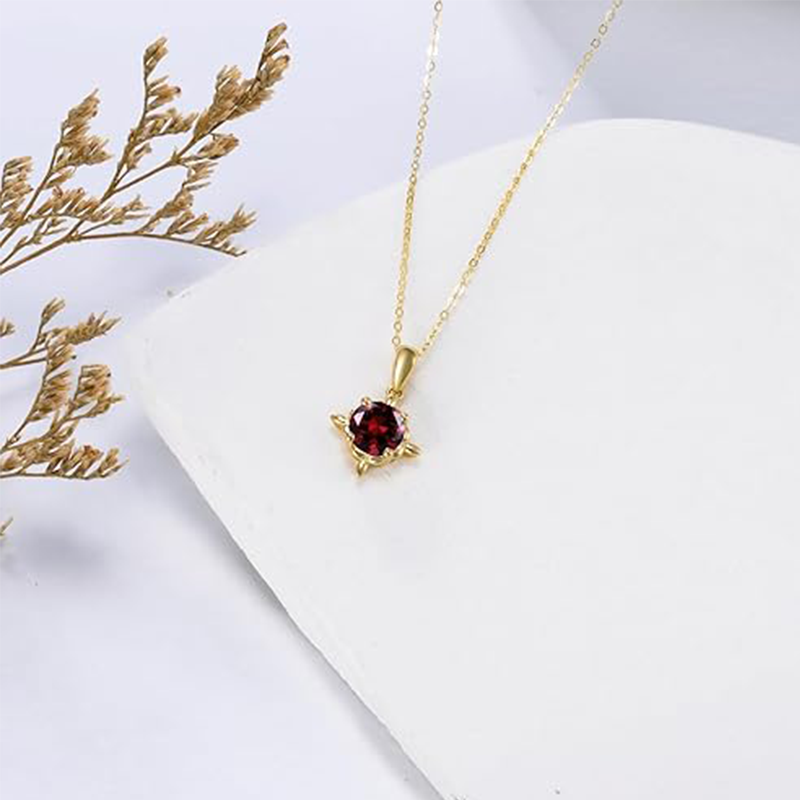Collier avec pendentif personnalisé en or 10 carats et oxyde de zirconium-3
