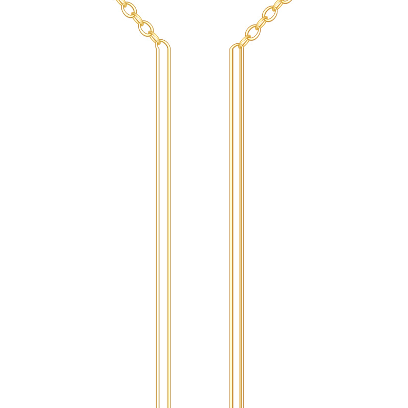 Collar con colgante de cerdo y corazón de circonita cúbica en oro de 14 quilates con palabra grabada-1