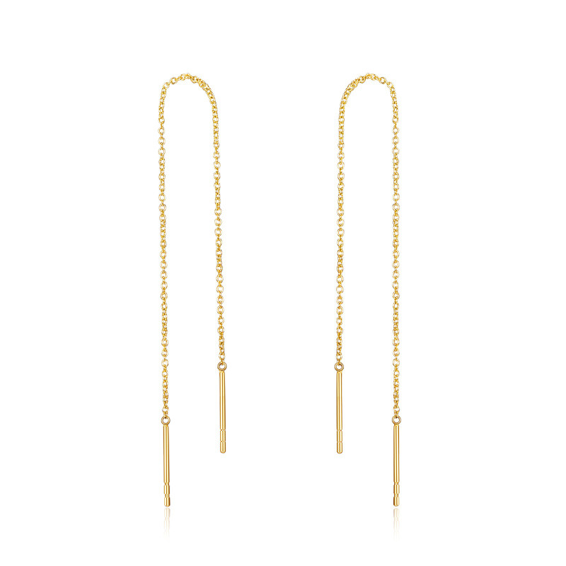 Boucles d'oreilles pendantes en or 14 carats-1