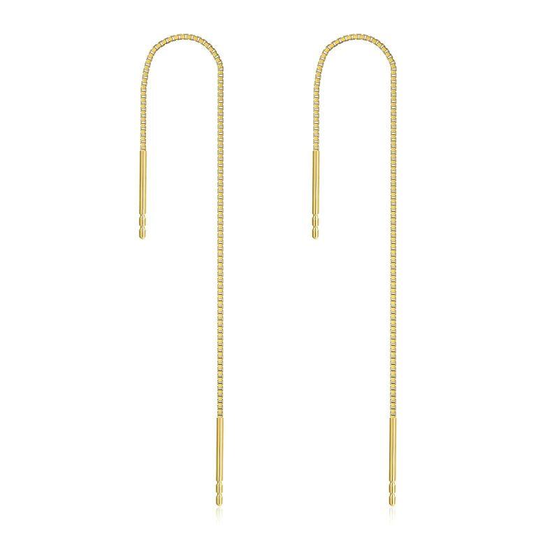 Boucles d'oreilles pendantes en or 10 carats-1
