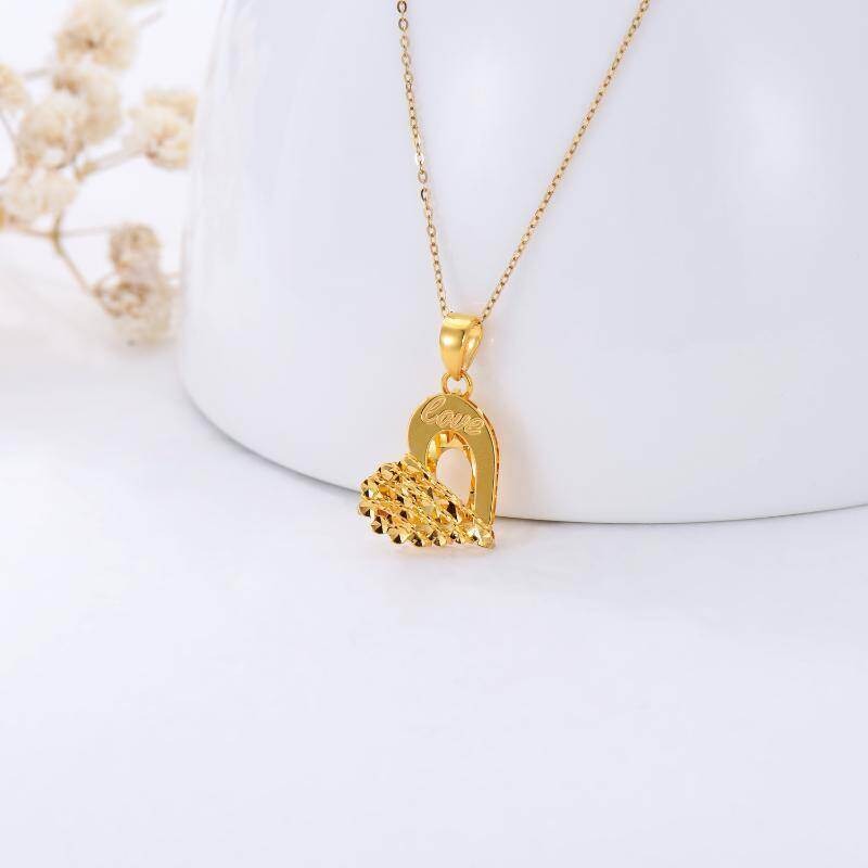 Collar Colgante Corazón Oro 10K-3