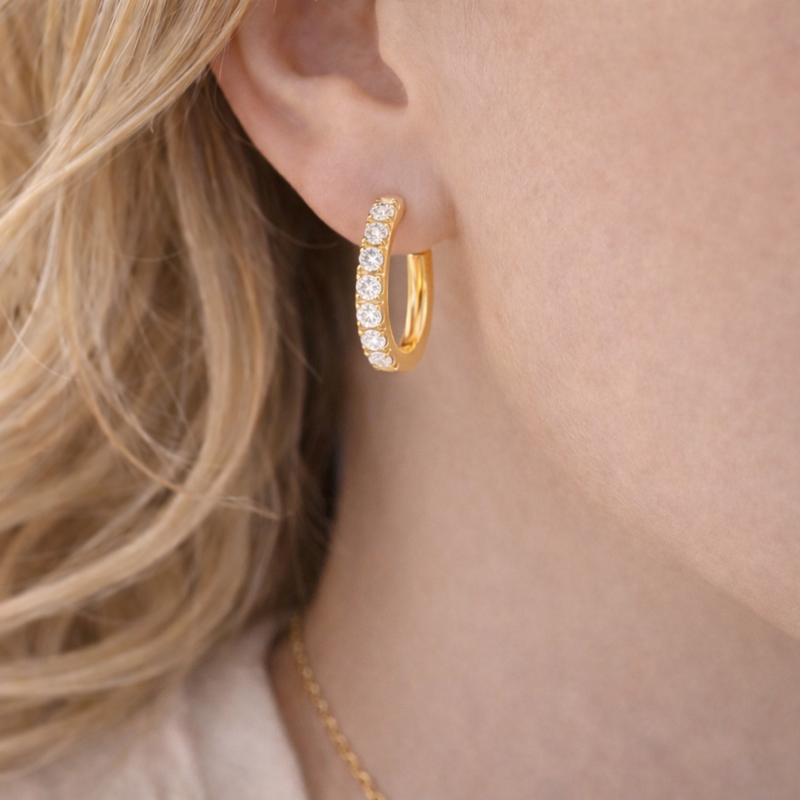 14K Gold Laboratory Diamonds Stud Earrings-2