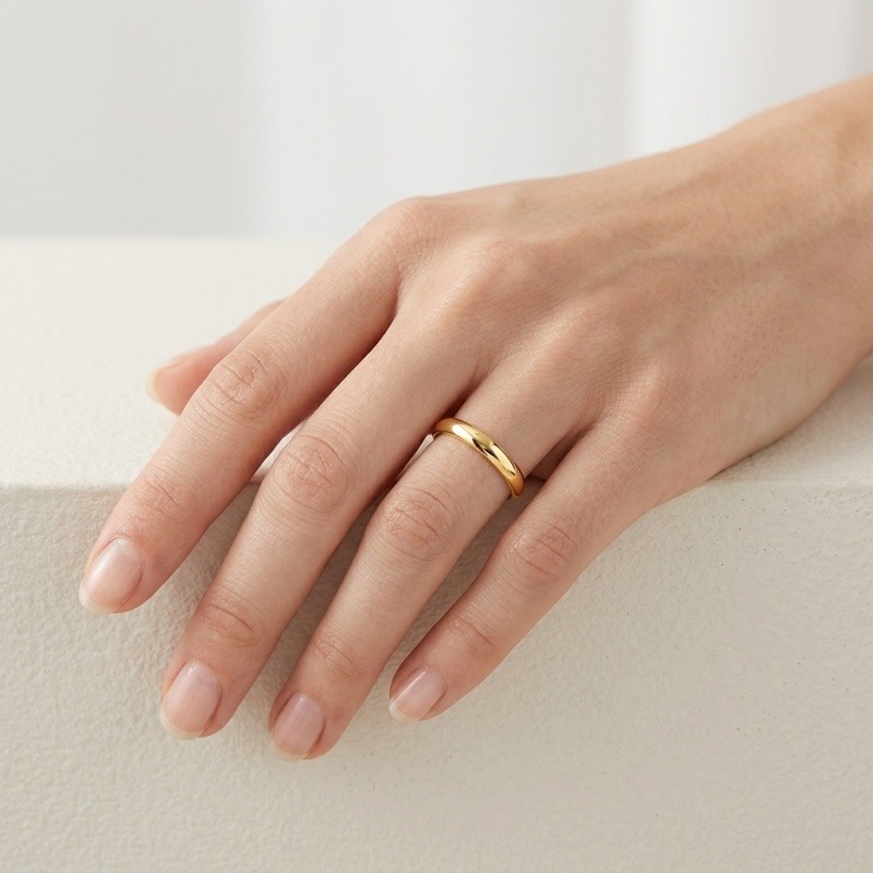14K Gold Minimalism Ring-2