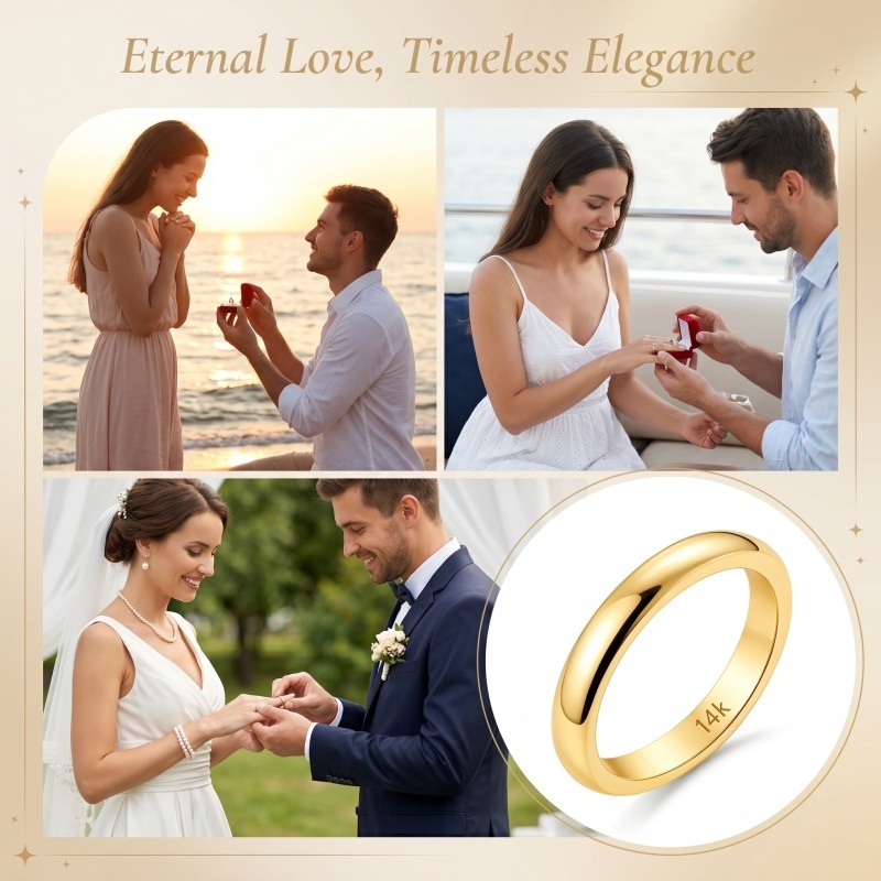 14K Gold Minimalism Ring-4