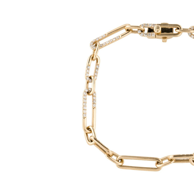 Bracelet-pince en or 10K avec moissanite-3