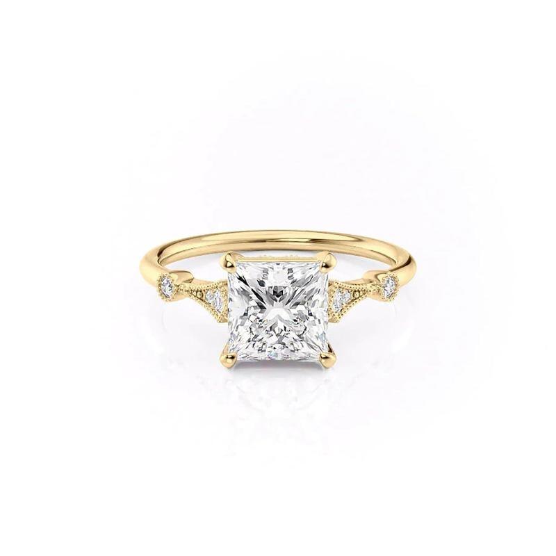 Anillo de oro de 18 quilates con moissanita-1