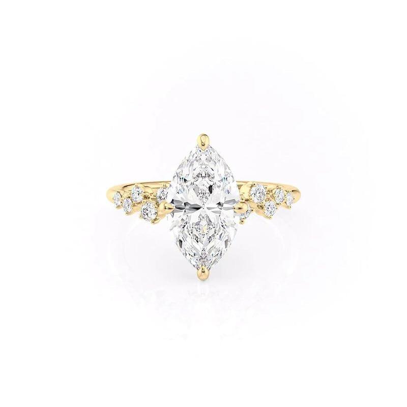 Anillo de oro de 10 quilates con moissanita-1