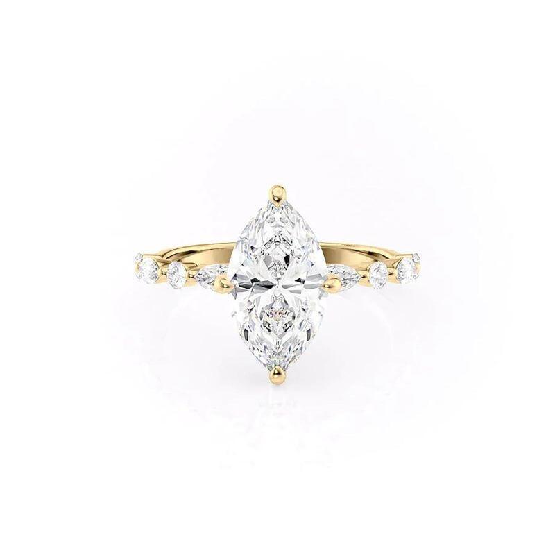 Bague en or 18 carats et moissanite-1