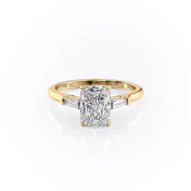 Anillo de oro de 14 quilates con moissanita-1