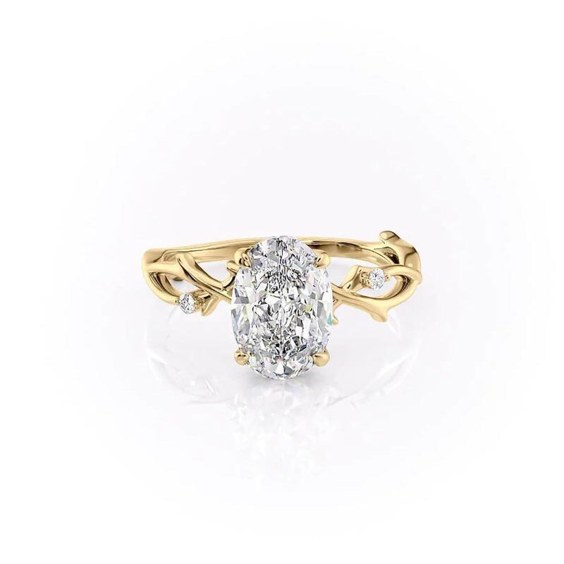 Bague en argent sterling plaqué or jaune et moissanite-19