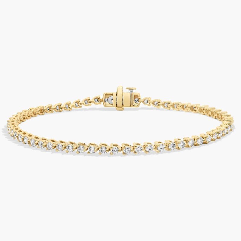 Pulsera de tenis de moissanita y oro de 10 quilates-1