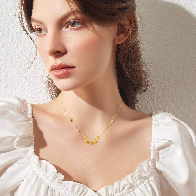 Collar con colgante de madre de oro de 14 quilates-2