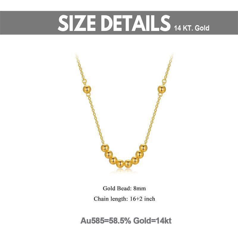Collar con colgante de madre de oro de 14 quilates-5