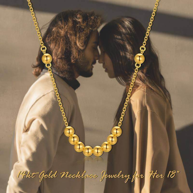 Collar con colgante de madre de oro de 14 quilates-6