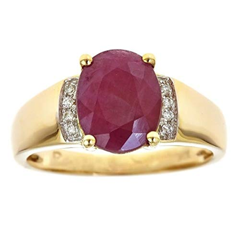 14-karätiger Goldring mit ovalem Schliff, individuell angefertigter Edelsteinring-1