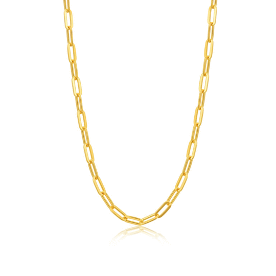Collier chaîne trombone en or 18 carats