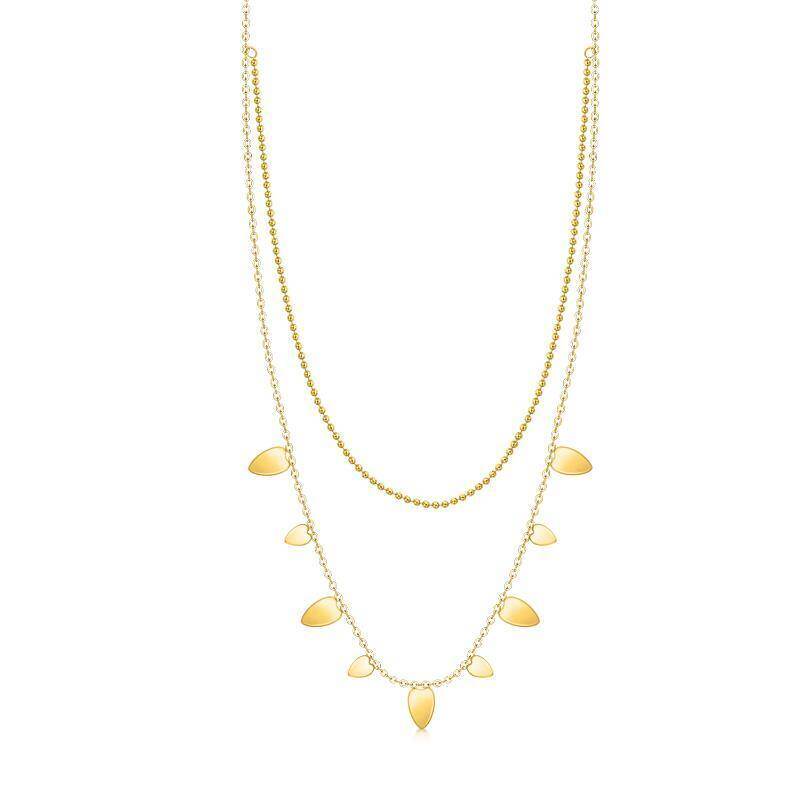 Collar con colgante de oro de 18 quilates-1