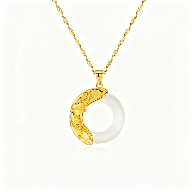 18K Gold Pendant Necklace-1