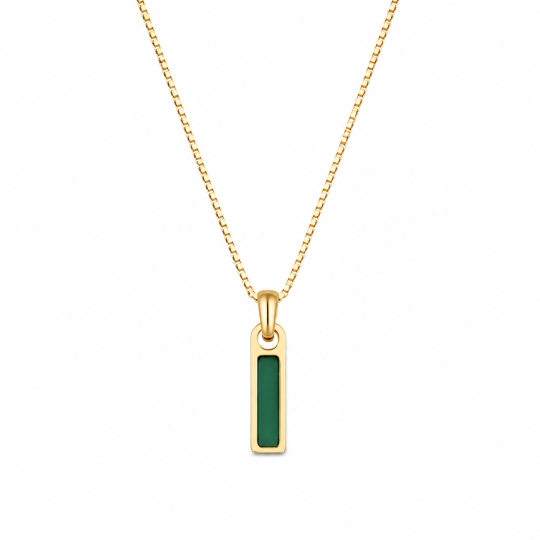 Sterling Silver with Gold Plated Personalized Birthstone Pendant Necklace for Men