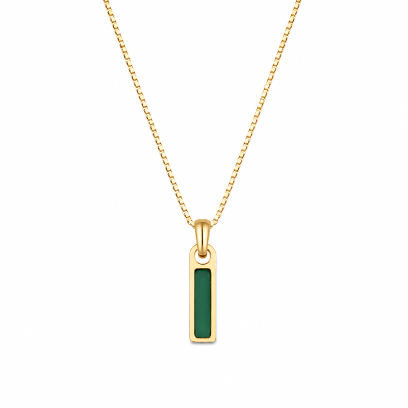 Sterling Silver with Gold Plated Personalized Birthstone Pendant Necklace for Men-8