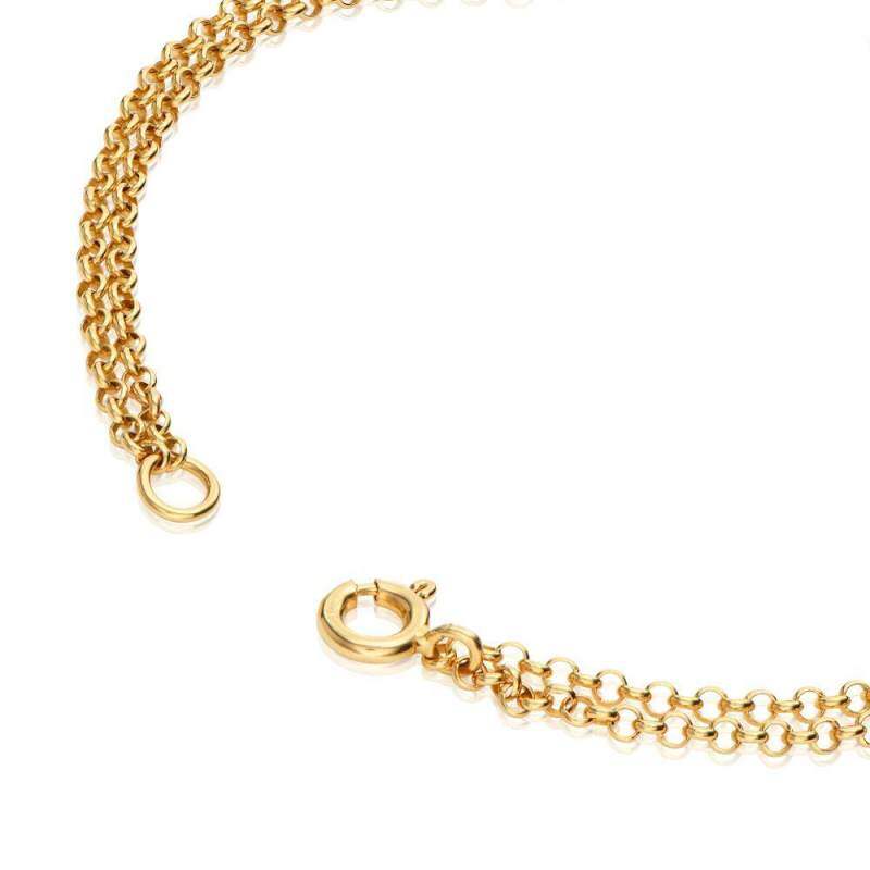 18K Gold Personalized Engraving Charm Bracelet For Women-3
