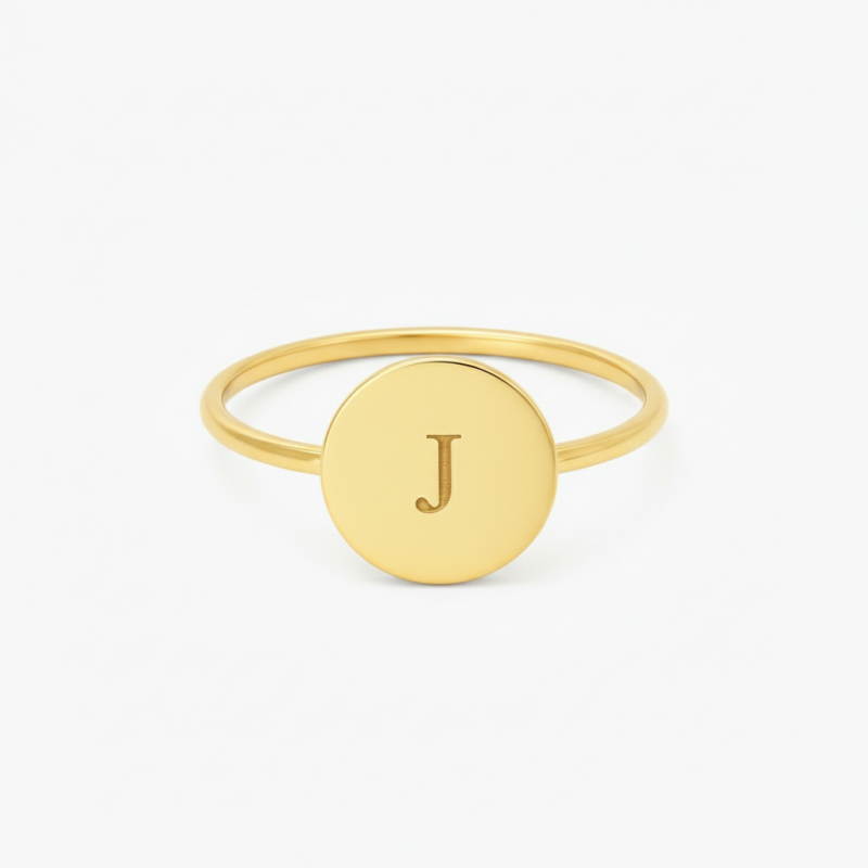 10K Gold Personalized Engraving Ring-20