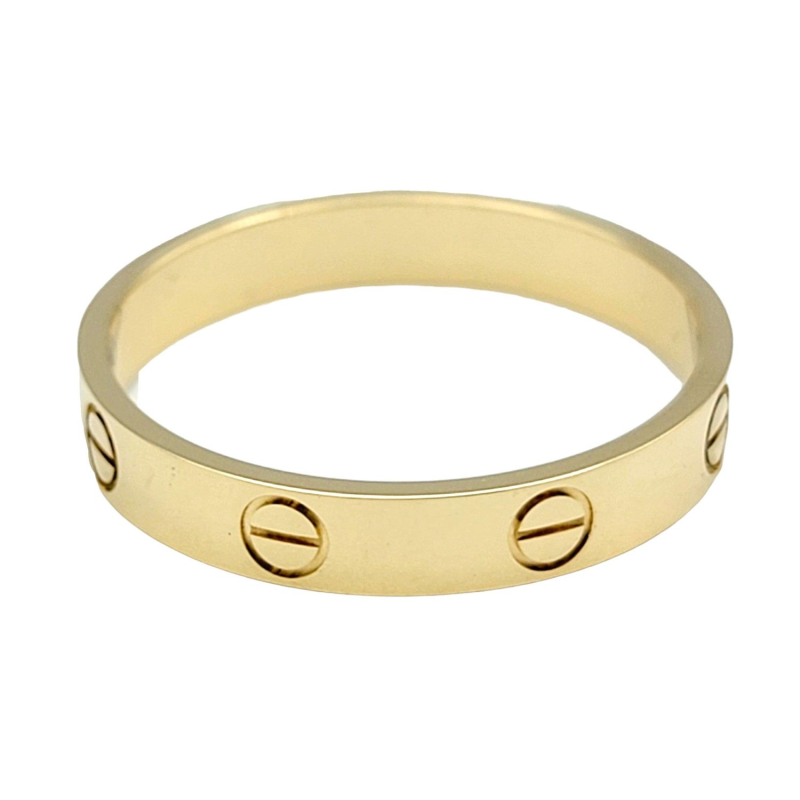 Bague ronde en or 14 carats avec gravure personnalisée pour femmes et hommes-1