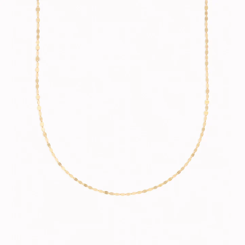 10K Gold Petal Chain Necklace-1