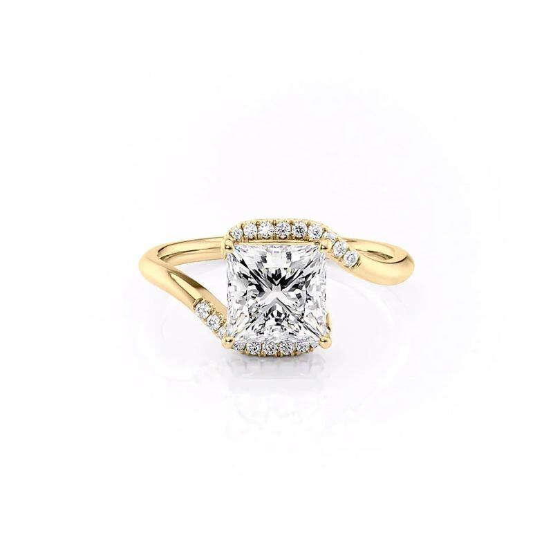 10K Gold Prinzessschliff Moissanitring-1