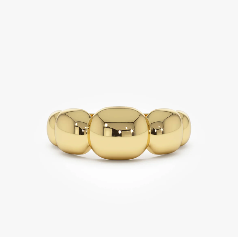 Anillo de oro inflado de 10 quilates-1