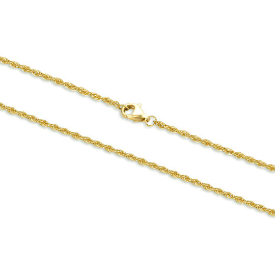 10K Gold Rope Chain Necklace