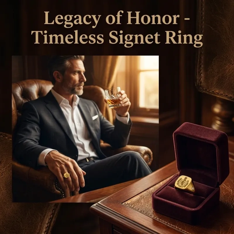 Bague chevalière pour homme en or rose 10 carats, sertie d'un diamant rond de laboratoire et gravée en profondeur avec un blason familial personnalisé.-5