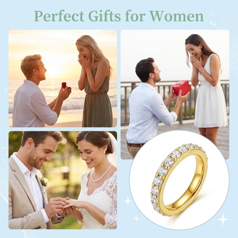 14K Gold Round Cut Laboratory Diamonds Custom Wedding Ring-4