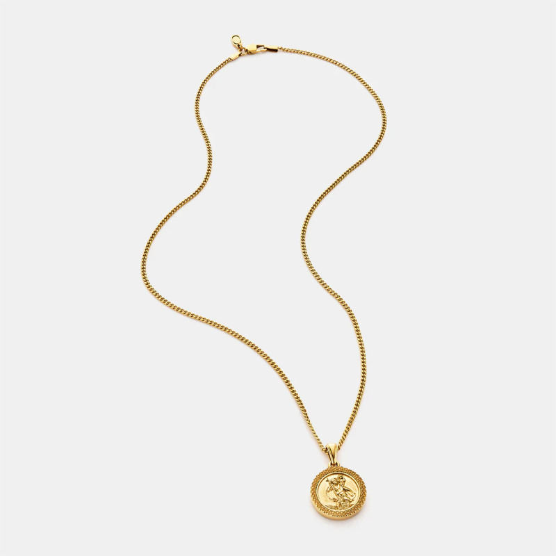 y manteniendo el orden al salir: Nuestro impresionante collar de moneda de oro 14K presenta al venerado San Cristóbal, convirtiéndolo en una pieza perfecta para hombres que valoran tanto el estilo como el simbolismo. Hecho de oro de alta calidad, esta exquisita joya es un accesorio versátil que puede elevar cualquier atuendo, ya sea para uso diario o para ocasiones especiales.-2