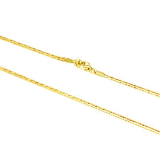Collar de cadena de serpiente de oro de 10 quilates