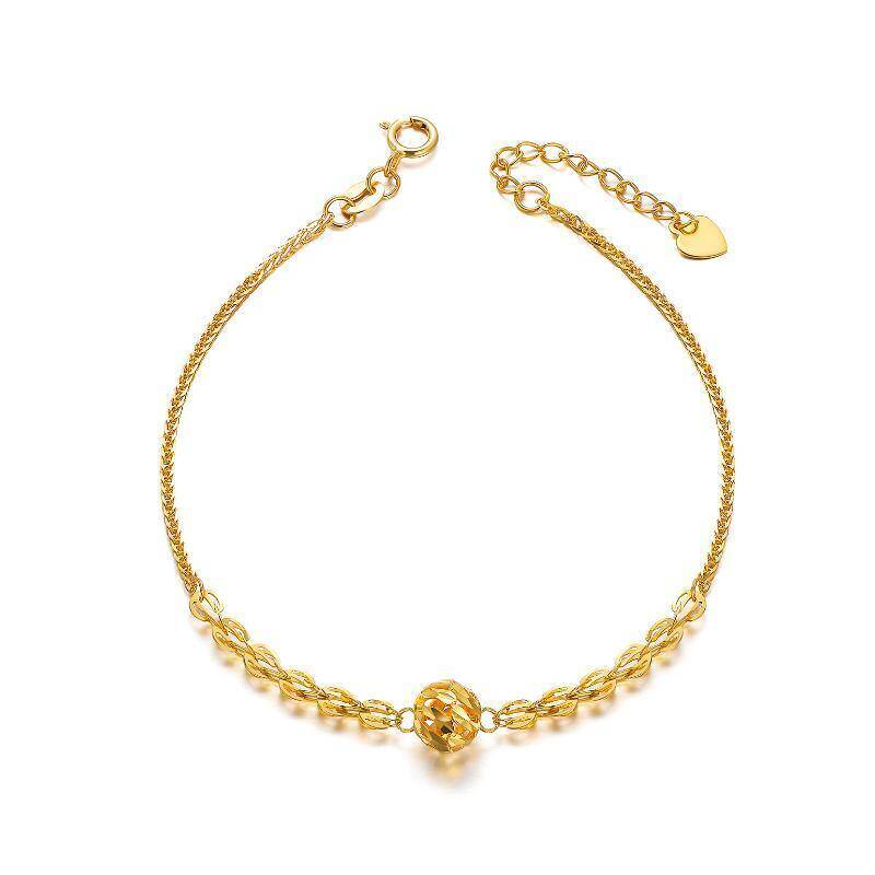 18K Gold Spherical Charm Bracelet-5