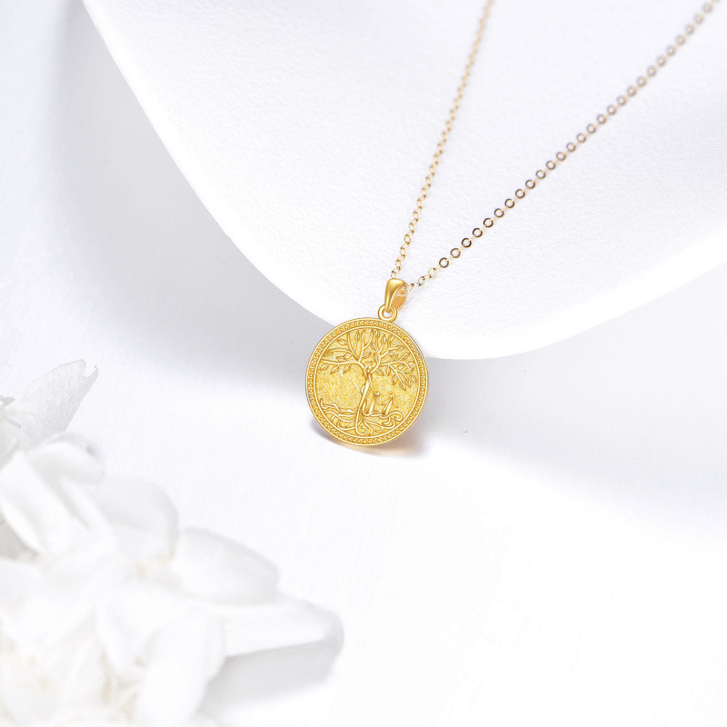 14K Gold Tree Of Life Pendant Necklace-4