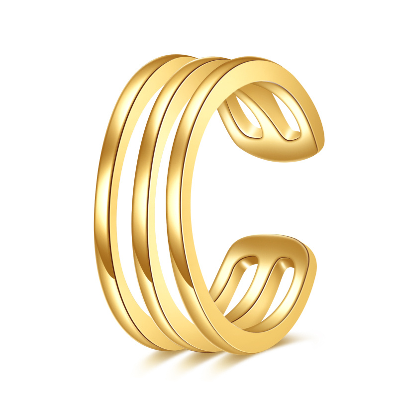 Pendientes de brazalete de la Diosa de la Triple Luna en oro de 14 quilates-1