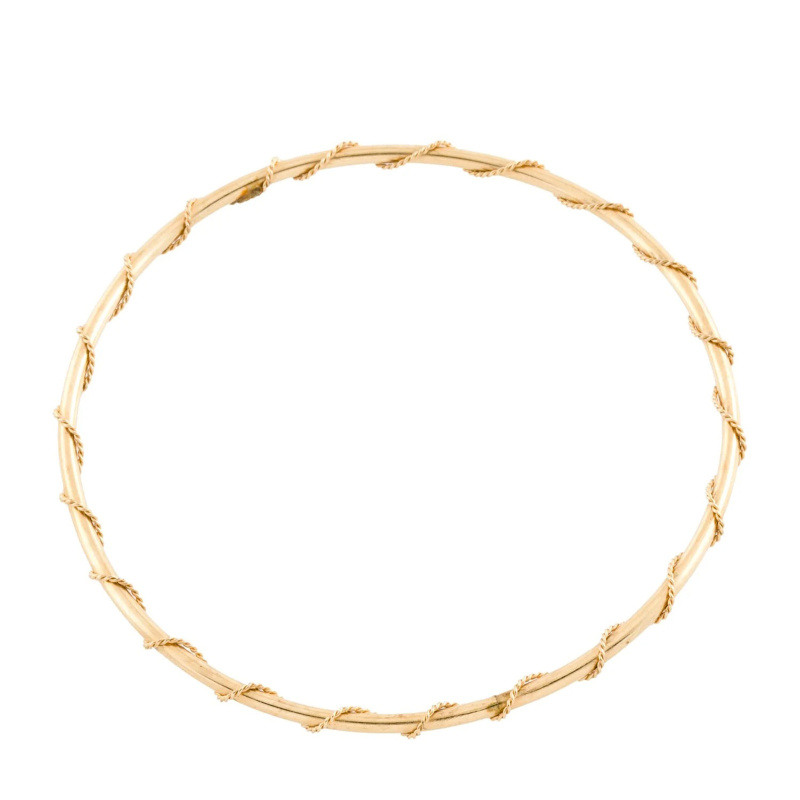 Bracelets-bangles en fil d'or 10K gainé-3