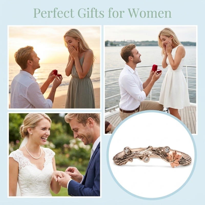 18K Rose Gold 0.1 CTW Round Cut Lab-Grown Diamond Custom Wedding Ring-5