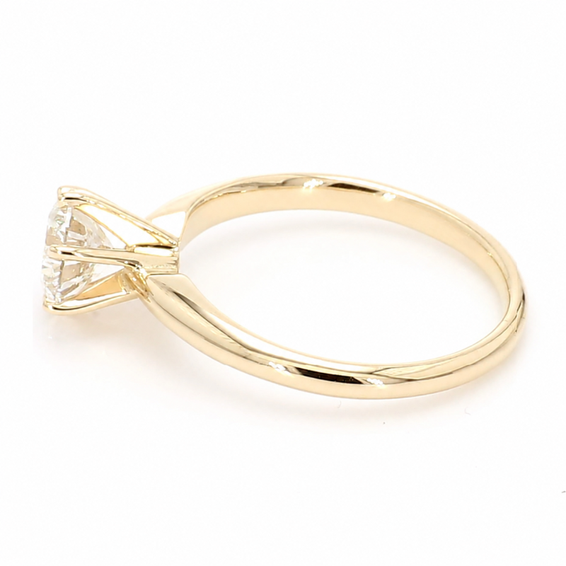 10K Rose Gold Round Cut Lab-Grown Diamond Custom Solitaire Engagement Ring-4