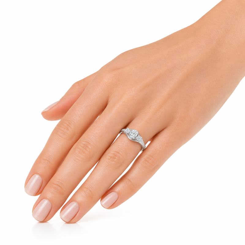 9K Rose Gold 1 to 3 CT val Cut Lab-Grown Diamond Custom Wedding Ring D Color VVS1 or VS1 Clarity 3EX-3